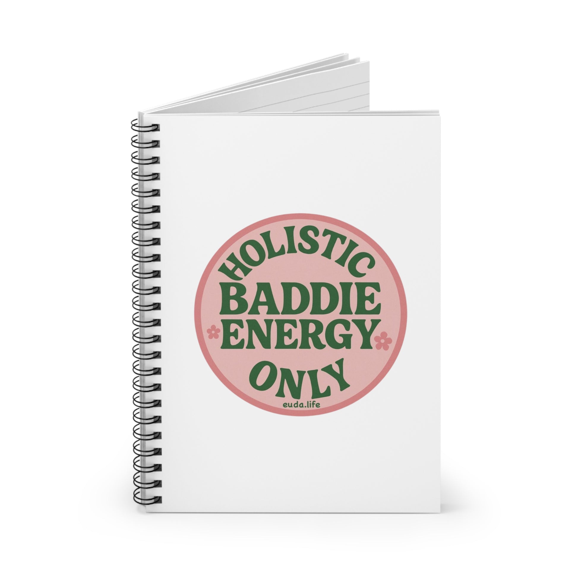Holistic Baddie Energy Spiral Notebook | Journaling, Planning, Self-Care, Gift for Her, Inspirational Writing