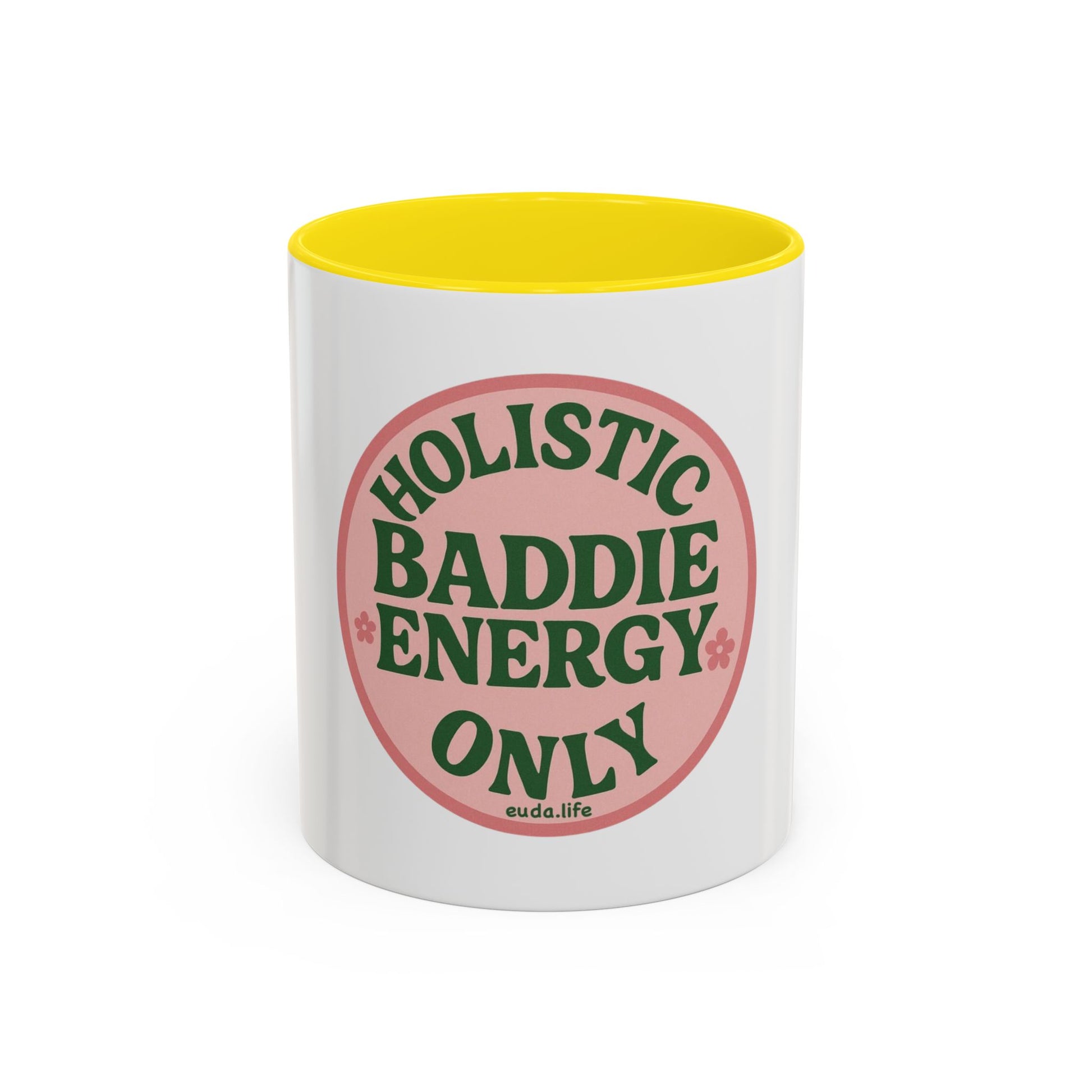 Holistic Baddie Energy Coffee Mug | Inspirational Gift | Self-Care | Yoga Lover | Home Office Decor | Unique Coffee Cup